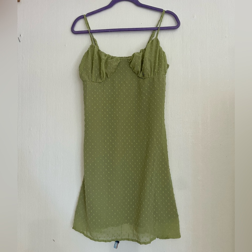 SHEIN Olive Green Midi Dress